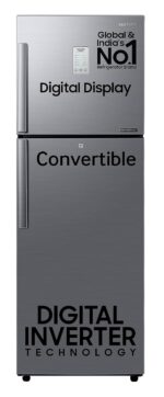 Samsung 236 L 3 Star Convertible Digital Inverter Frost-Free Double Door Refrigerator (Black Matt