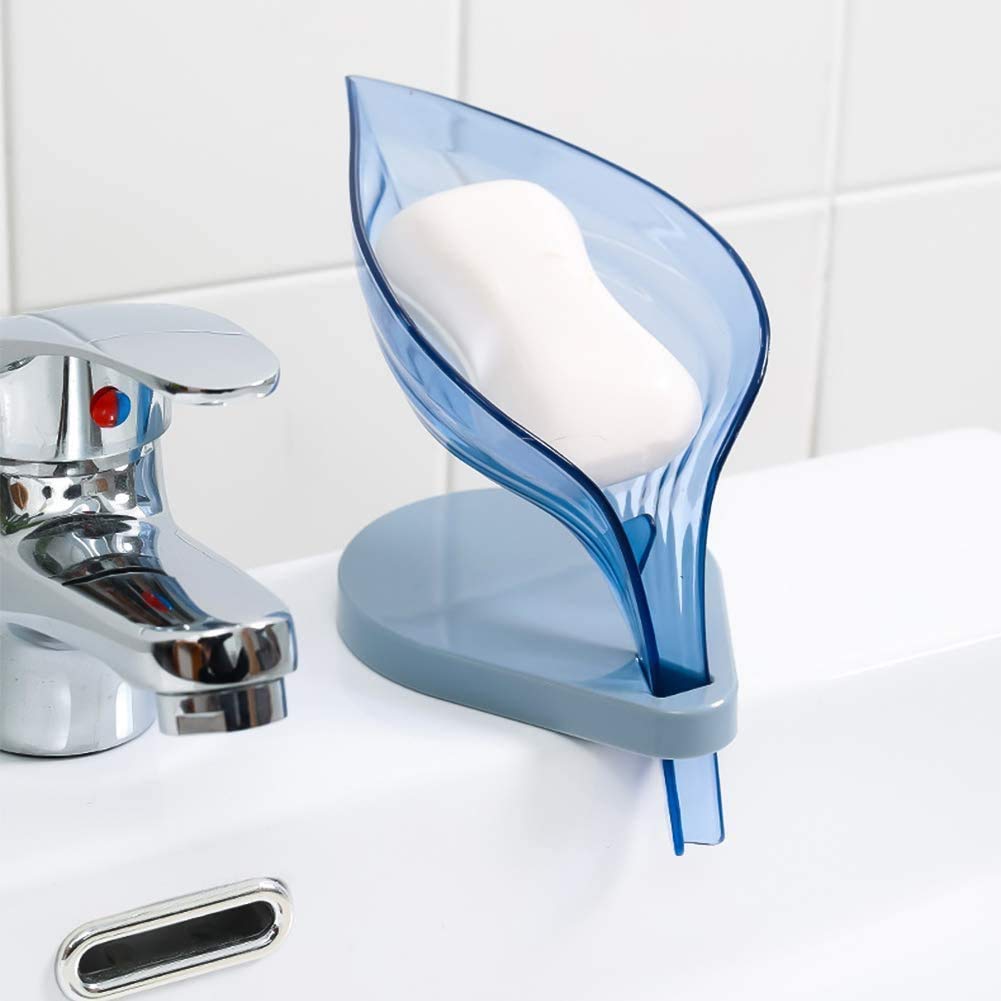 GION Not Punched Easy Clean Bar Soap Holder with Suction Self Clean