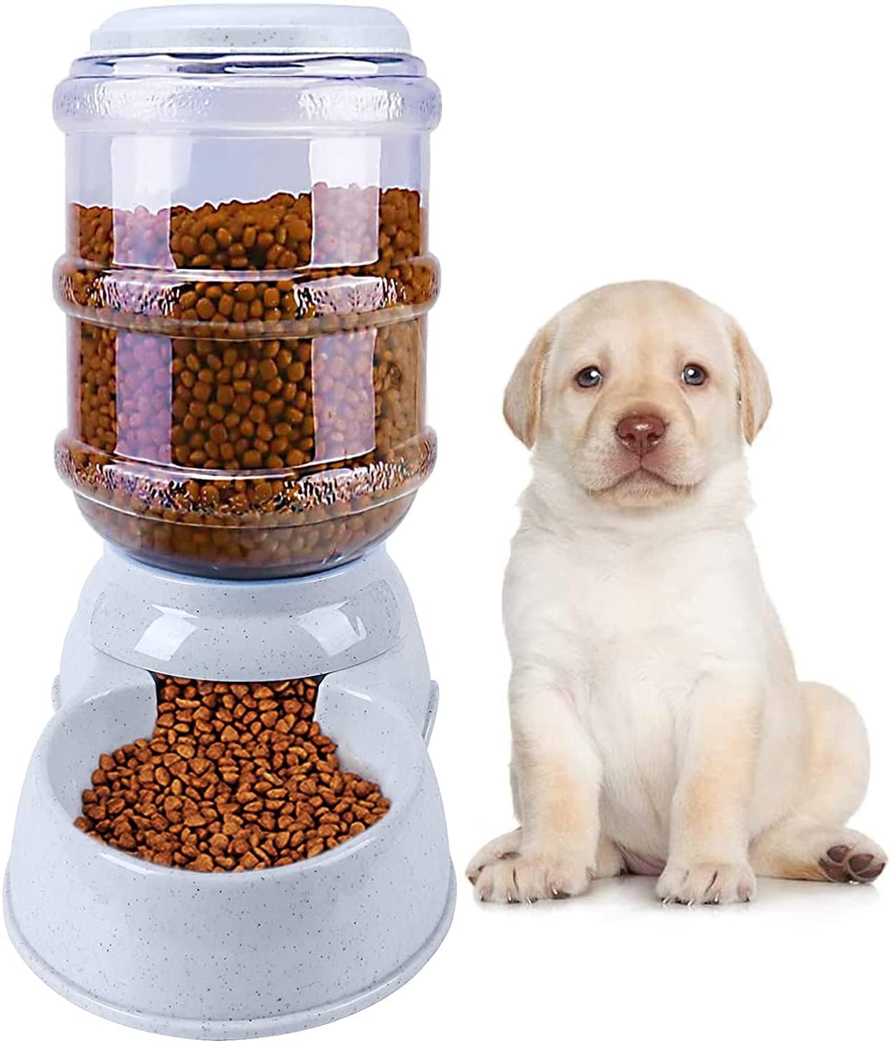 ISTARA Plastic Automatic Pet Feeder Food Dispenser For Dogs Cats Self Clean
