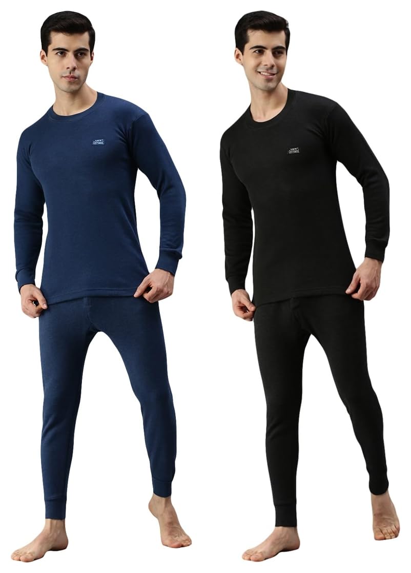 Lux Cottswool Men's Cotton Thermal Set Pack of 2 Lux Cottswool Men’s Cotton Thermal Set