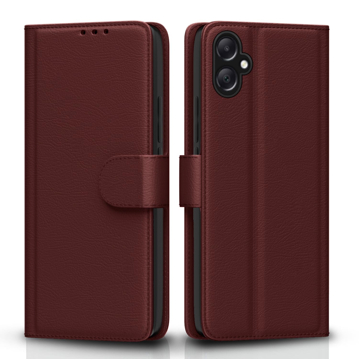 Pikkme Flip Cover Leather Finish | Inside TPU with Card Samsung Galaxy M05