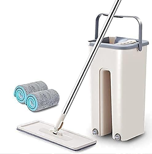 SHREE RAMANAND CREATION Mop with Bucket for Floor Cleaning|Flat Mop Self Clean