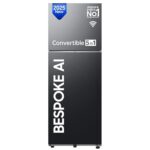 Samsung 236 L 3 Star Convertible Digital Inverter Frost-Free Double Door Refrigerator (Black Matt