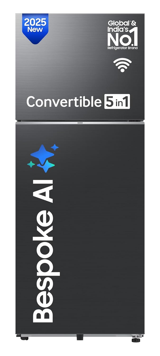 Samsung 467 L, 3 Star, Convertible 5-in-1, Digital Inverter, Frost Samsung 236 L 3 Star Convertible Digital Inverter Frost-Free Double Door Refrigerator (Black Matt