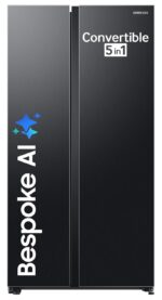 Samsung 236 L 3 Star Convertible Digital Inverter Frost-Free Double Door Refrigerator (Black Matt