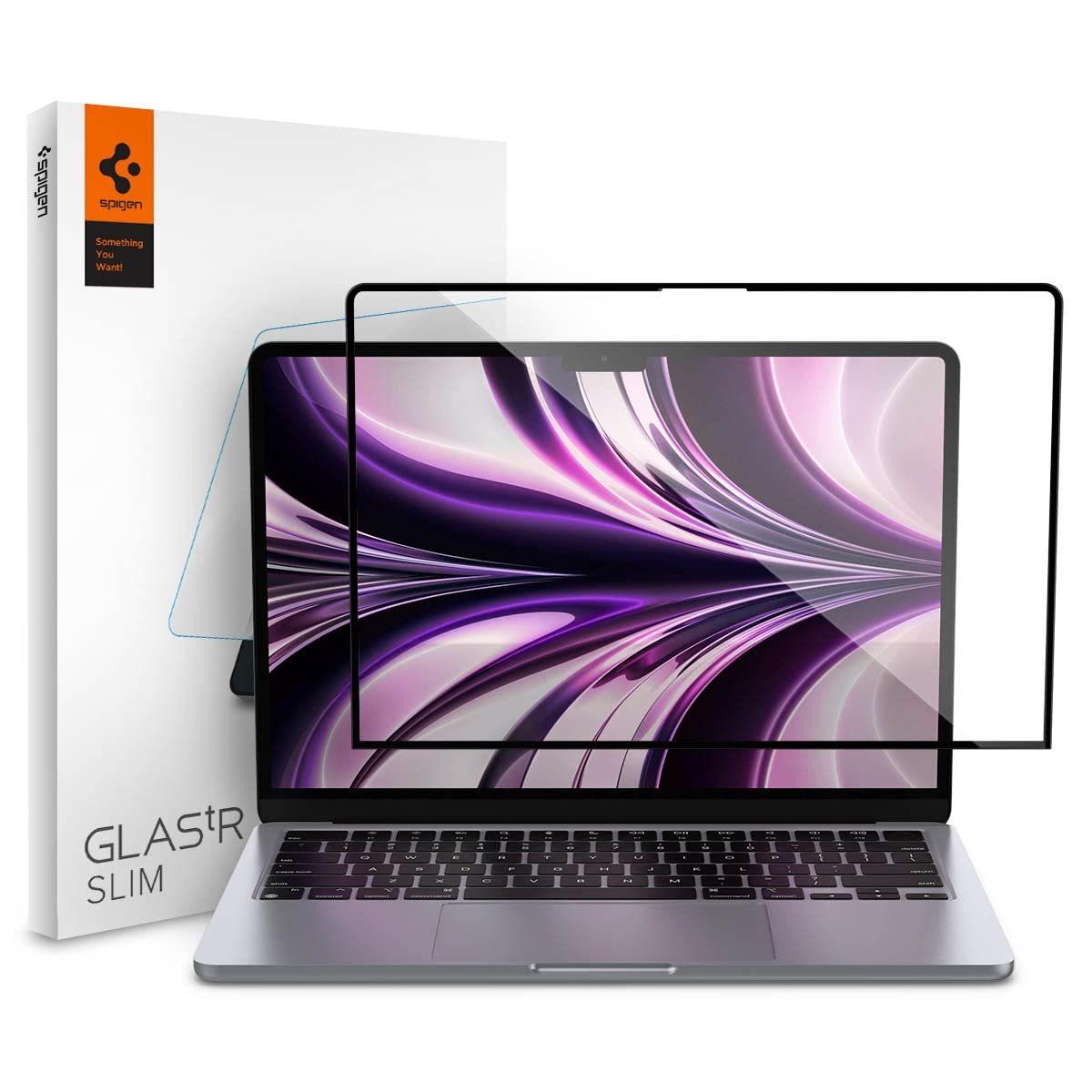 Spigen Full Coverage Tempered Glass Full Screen Protector Guard for Apple 2025 MacBook Air (13-inch