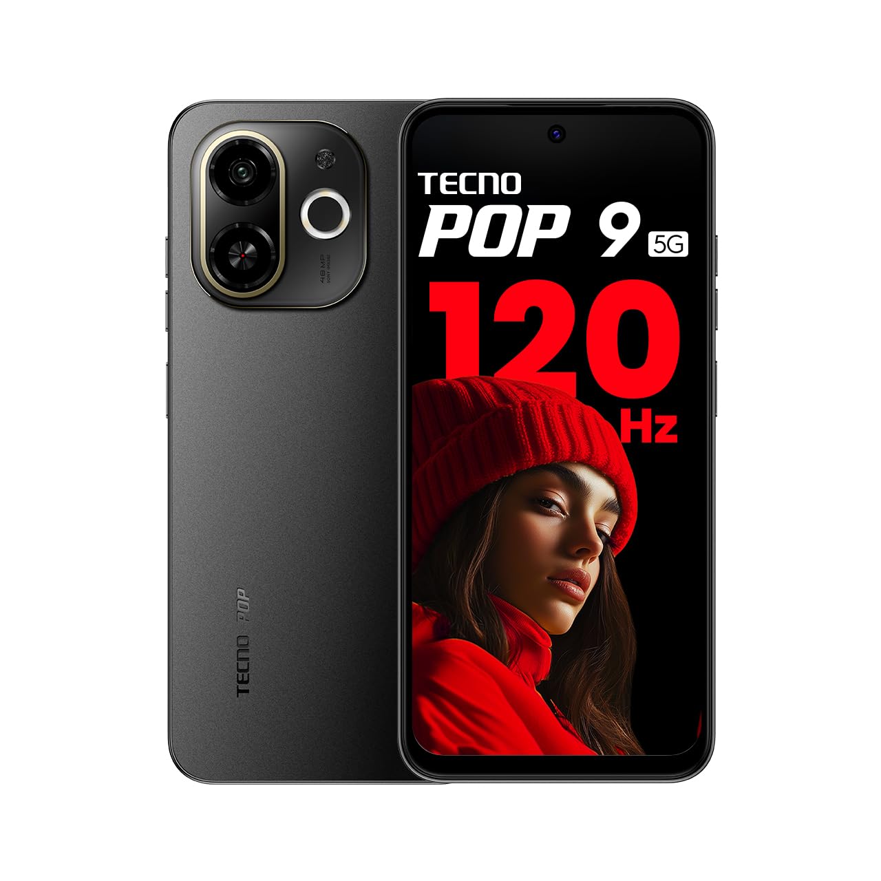 Tecno POP 9 5G (Midnight Shadow, 4GB+64GB) | Advanced AI Redmi A4 5G