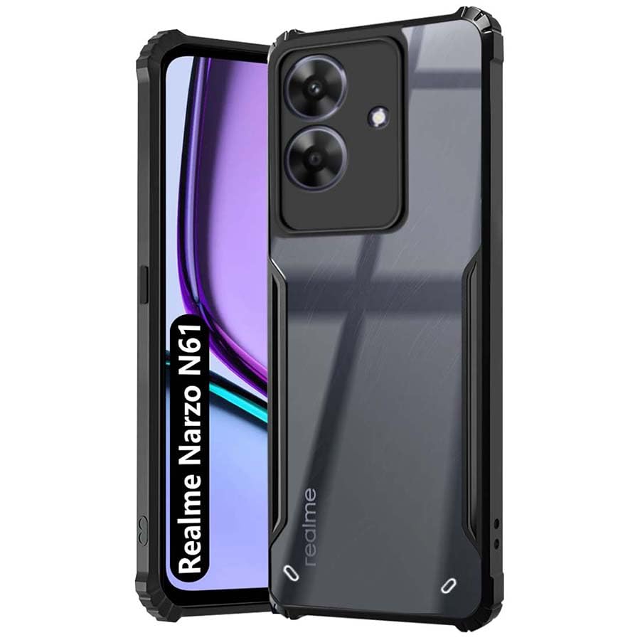 Fashionury Shockproof Crystal Clear Back Cover Case for Realme Narzo realme NARZO N61
