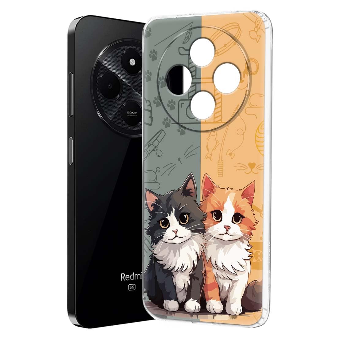 Fashionury Silicone Designer Printed Back Case Cover for Redmi A4 Redmi A4 5G