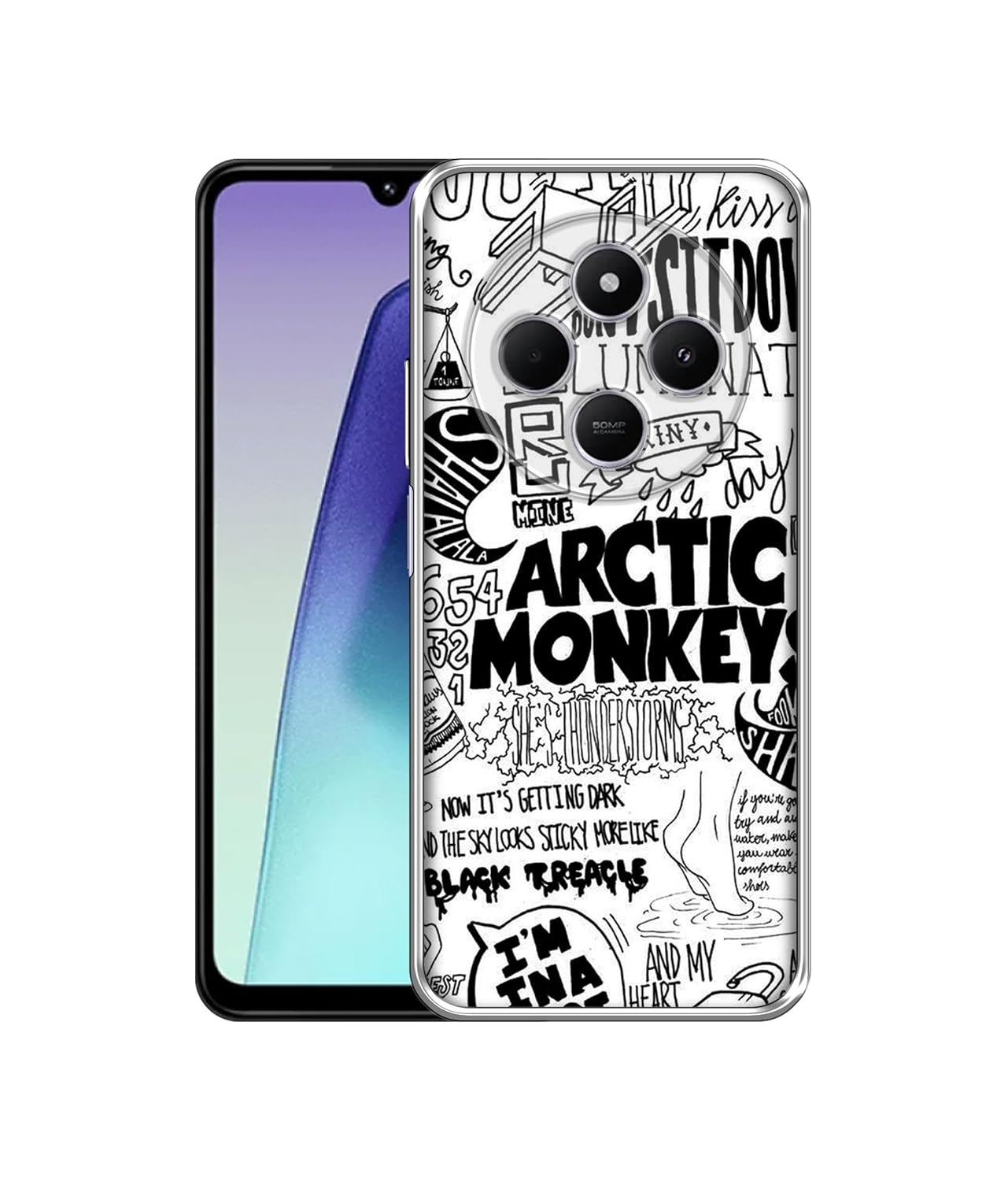 Casotec Arctic Monkeys Pattern Design Printed Silicon Soft TPU Back Redmi A4 5G