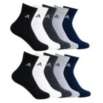 SJeware 12 Pairs Solid Cotton Ankle Length Socks