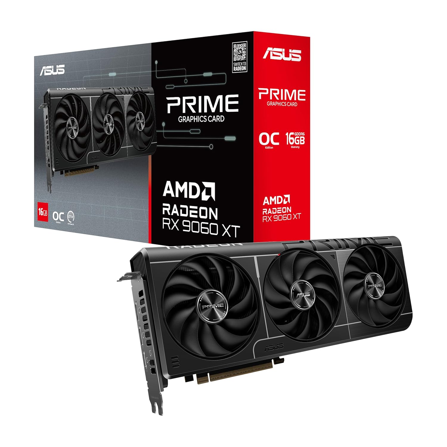 ASUS Prime Radeon RX 9060 XT 16GB GDDR6 OC Edition 16GB