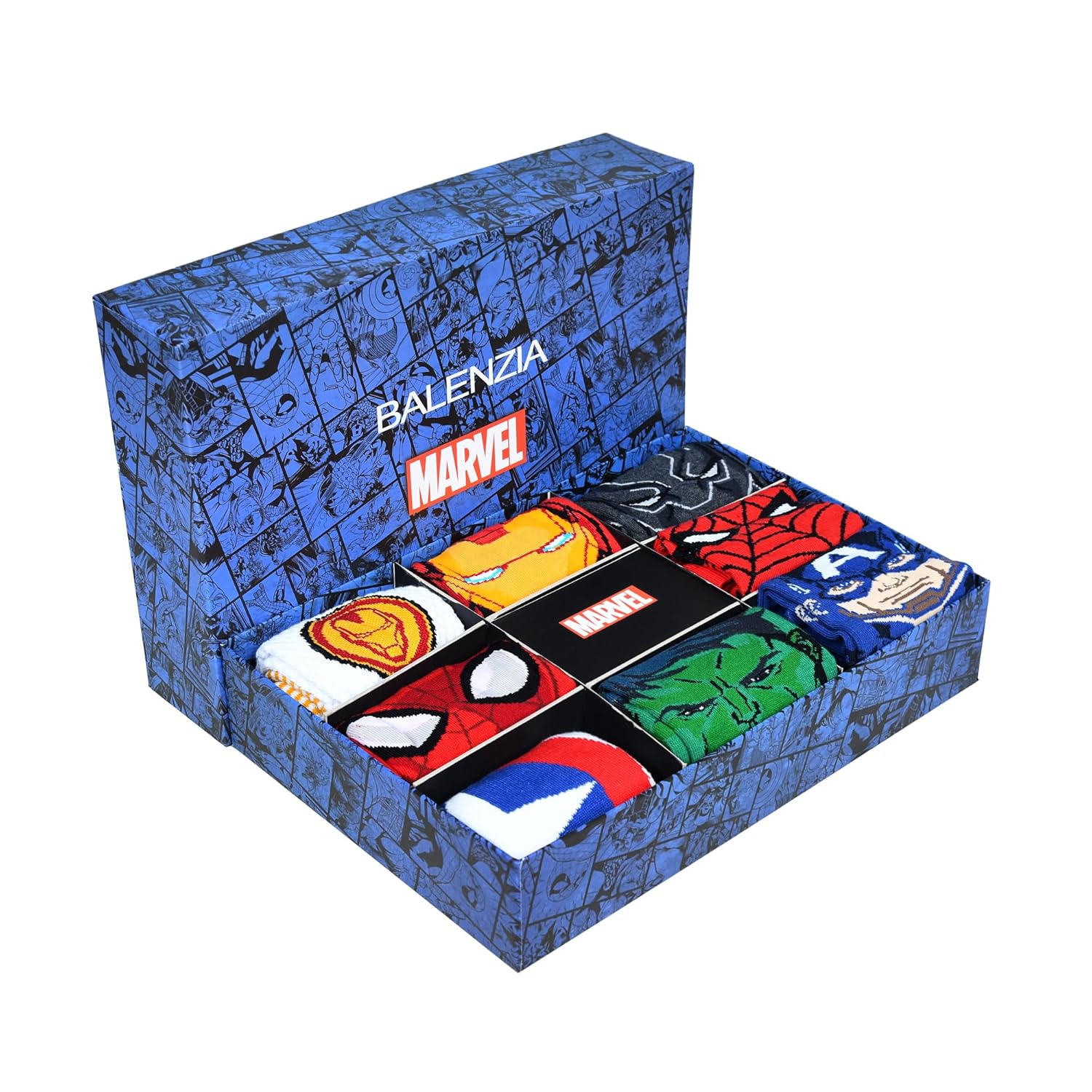 BALENZIA SocksXpress Men's Marvel Calf/Crew Length Cotton Socks|Men's Socks Combo SJeware 12 Pairs Solid Cotton Ankle Length Socks