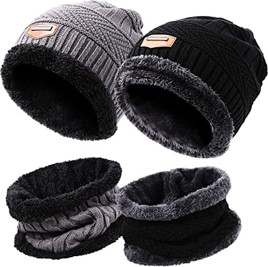 BeFall Winter Woolen Beanie/Skull Cap & Neck Warmer (Muffler) Combo Boldfit Winter Cap Set