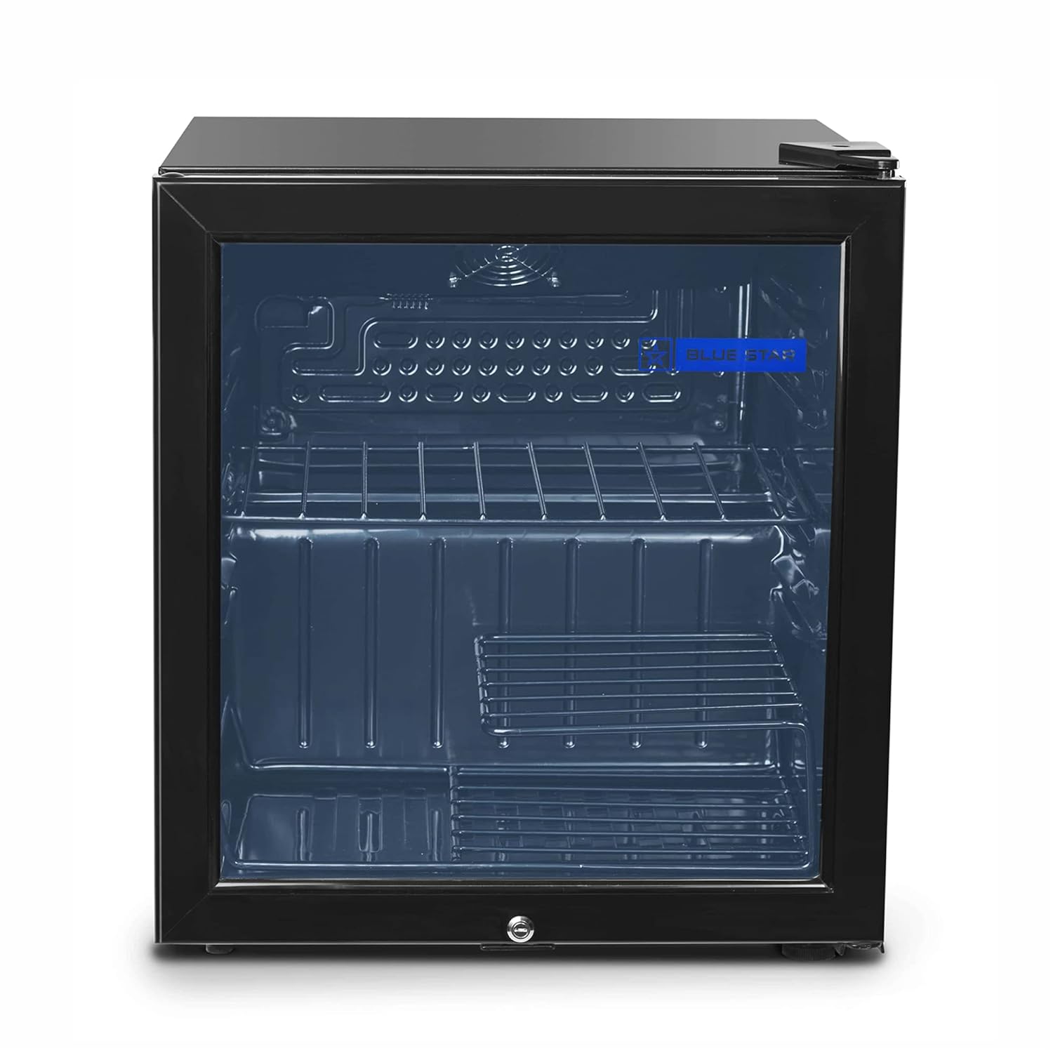 Blue Star VC65D Automatic Single Door Visi Cooler (55 Ltrs, Solimo Mini Fridge 45 L Direct Cooling (Black)