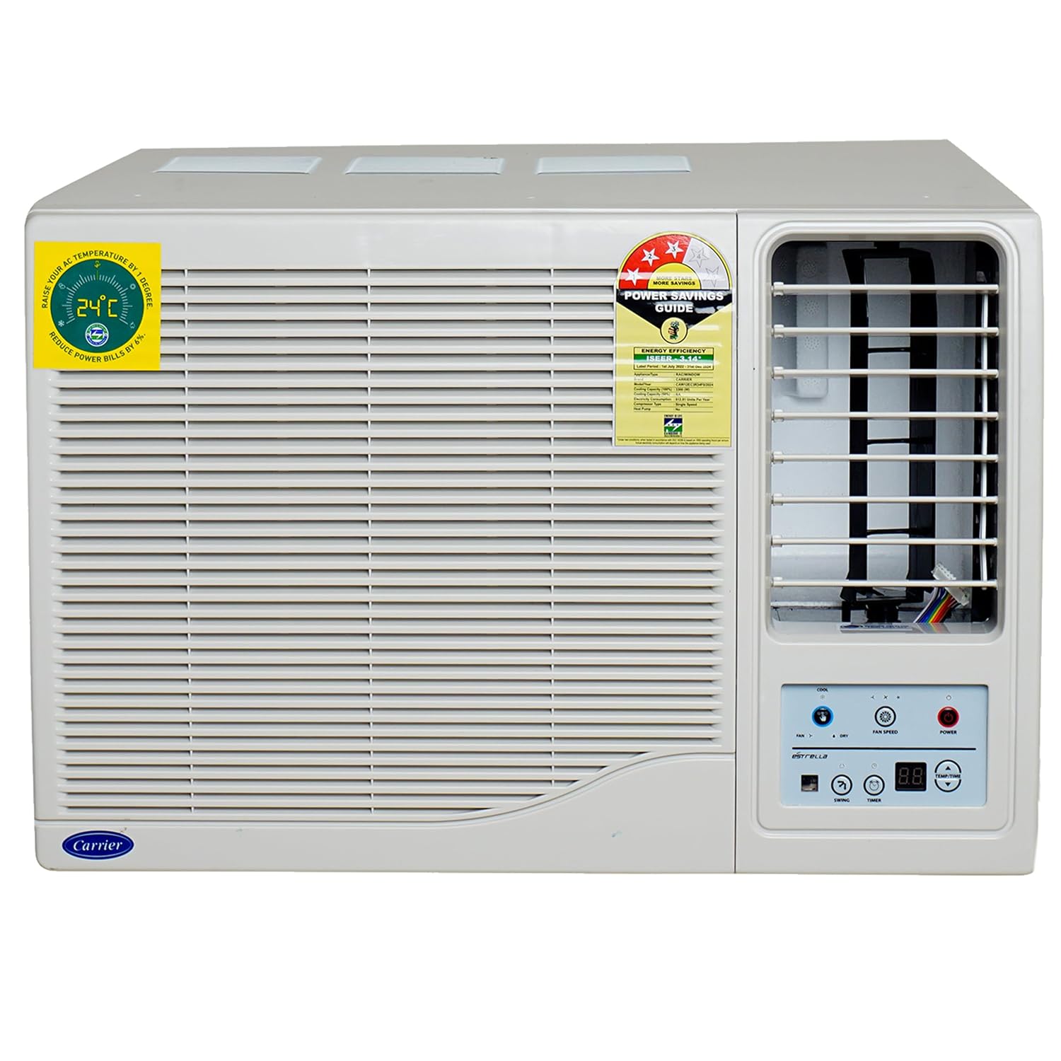 Carrier 1Ton 3 Star Window Fixed Speed AC(Copper, Dust Filter Window Air Conditioner #1 bestseller