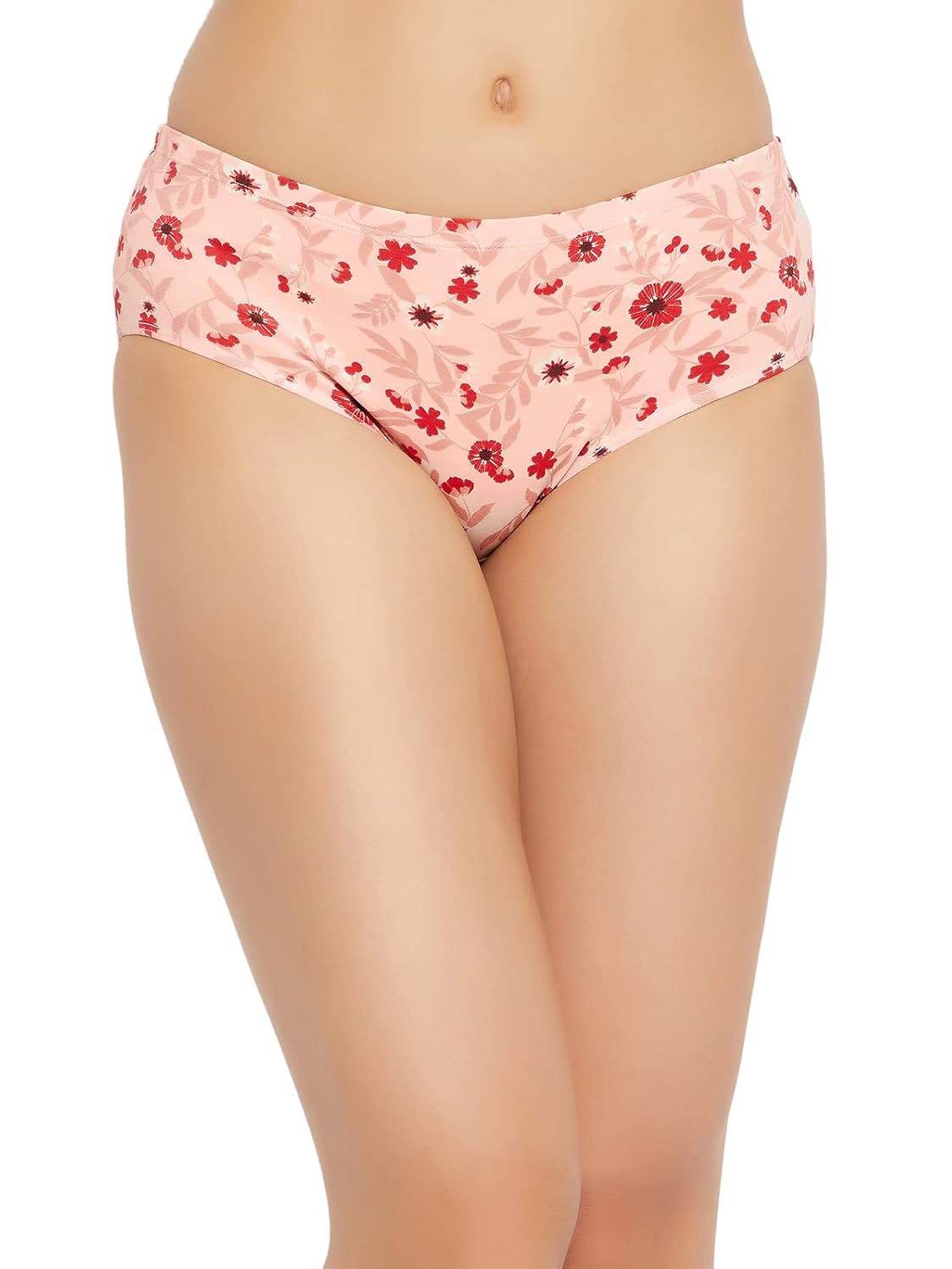 Clovia Women's Cotton Mid Waist Floral Print Hipster Pantywith Inner Jockey Women Cotton Hipster Brief (Pack of 3)