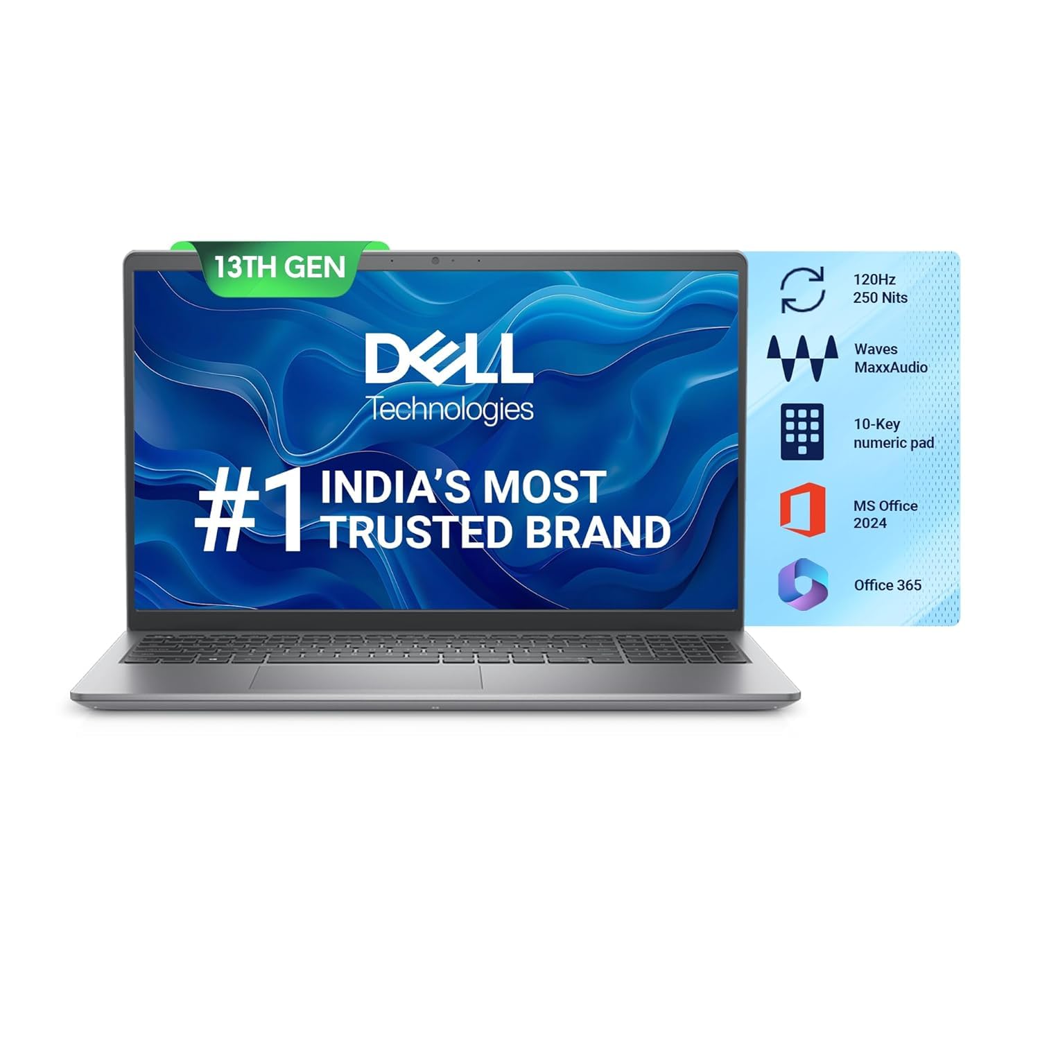 Dell Vostro 13th Gen Laptop Intel, Intel Core i3-1305U, 15.6" 16GB