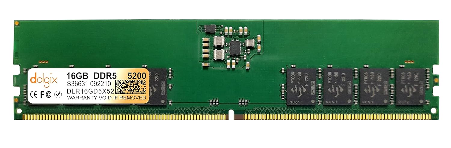 Dolgix 16GB DDR5 5200MHz | Desktop RAM (Memory) U-DIMM | 16GB