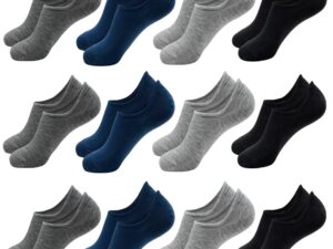 SJeware 12 Pairs Solid Cotton Ankle Length Socks