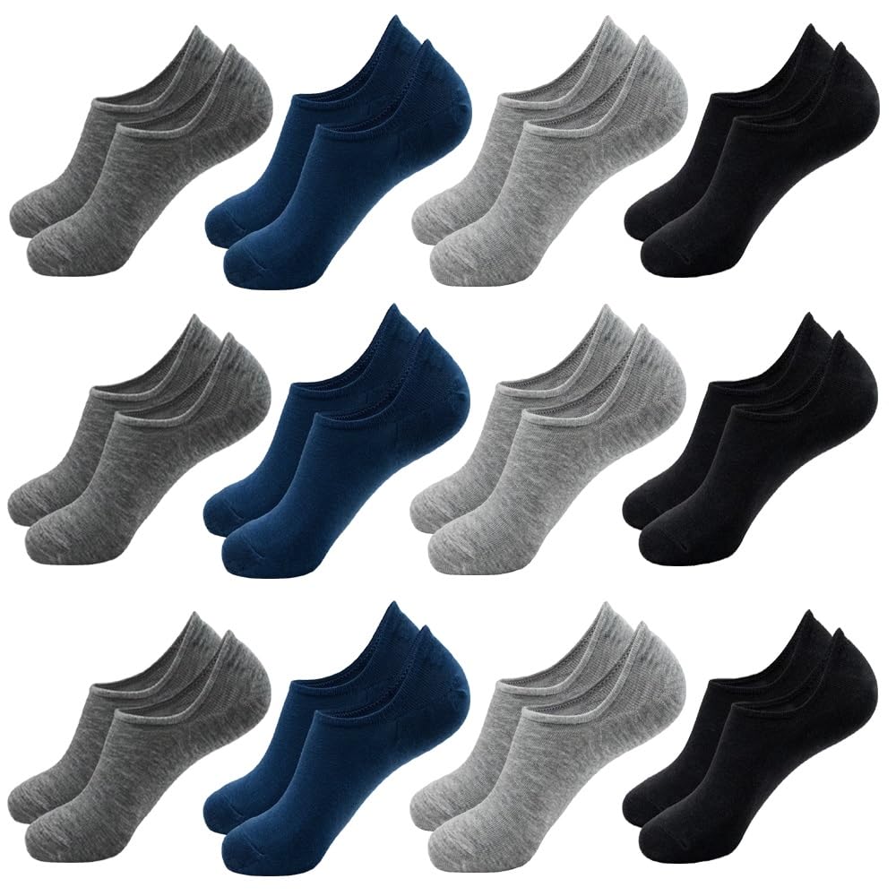 FERRY CHERRY 12 Pairs Loafer Socks For Men & Women SJeware 12 Pairs Solid Cotton Ankle Length Socks