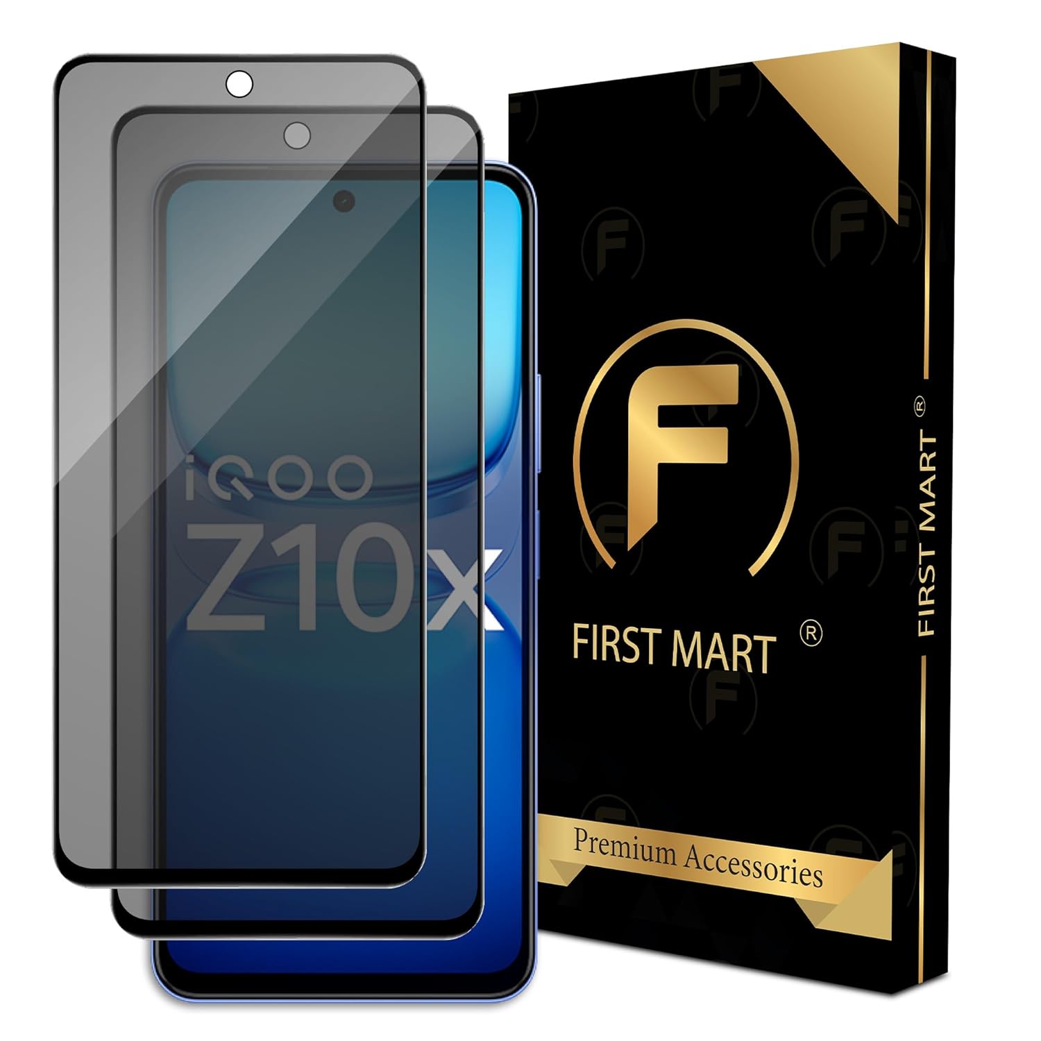 FIRST MART Privacy Tempered Glass Screen Protector Compatible for IQOO iQOO Z10x 5G