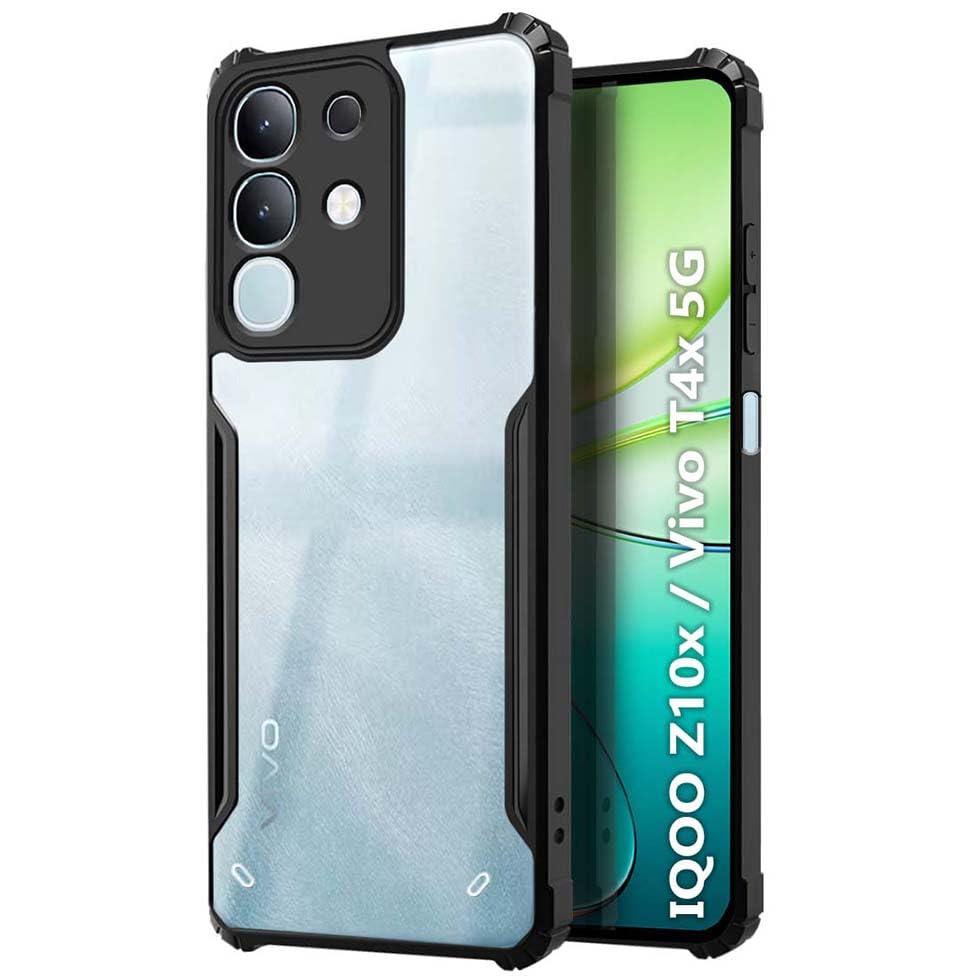 Fashionury Shockproof Crystal Clear Back Cover Case for iQOO Z10x iQOO Z10x 5G