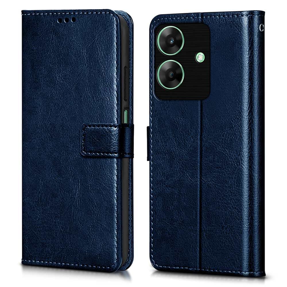 Fastship Leather Finish Wallet Stand Magnetic Flip Cover Compatible Model realme NARZO N61