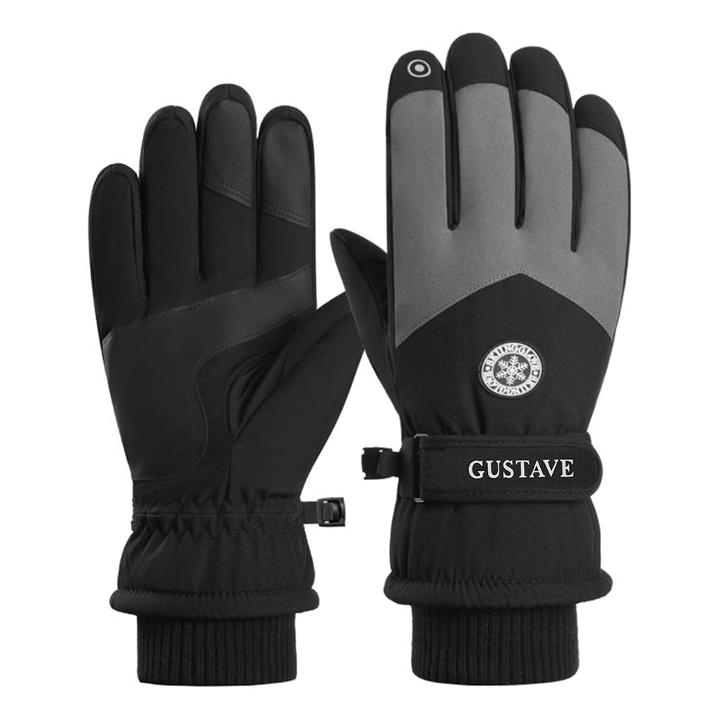 GUSTAVE® Winter Gloves for Men Women Warm Splashproof Windproof Hand Boldfit Winter Gloves Touch-Screen Friendly