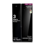 Haier 325 L 2 Star Convertible Triple Inverter Frost-Free Double Door (Black Glass
