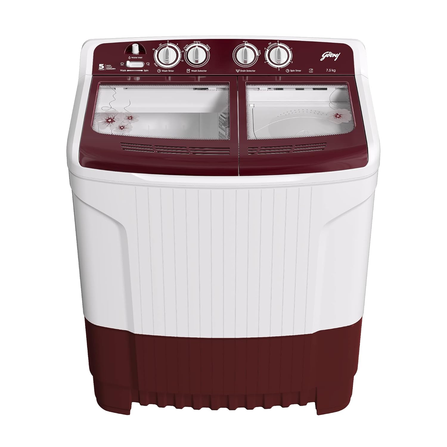 Godrej Edge 7.5 Kg 5 star Semi-Automatic Top Loading Washing Godrej 7 Kg 5 Star I-Wash Technology Fully Automatic Top Load Washing Machine