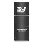 Haier 325 L 2 Star Convertible Triple Inverter Frost-Free Double Door (Black Glass