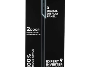 Haier 325 L 2 Star Convertible Triple Inverter Frost-Free Double Door (Black Glass