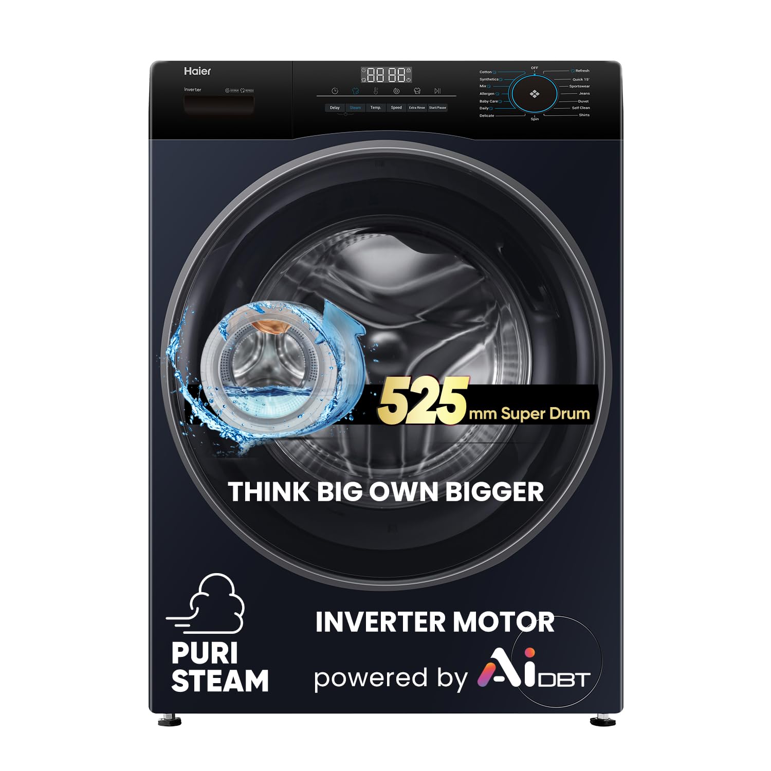 Haier 7 Kg 5 Star Powered by AI-DBT with PuriSteam, Bosch 8 Kg 5 Star Fully-Automatic Front Load Washing Machine