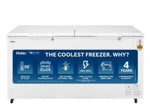 Haier 325 L 2 Star Convertible Triple Inverter Frost-Free Double Door (Black Glass