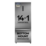 Haier 325 L 2 Star Convertible Triple Inverter Frost-Free Double Door (Black Glass