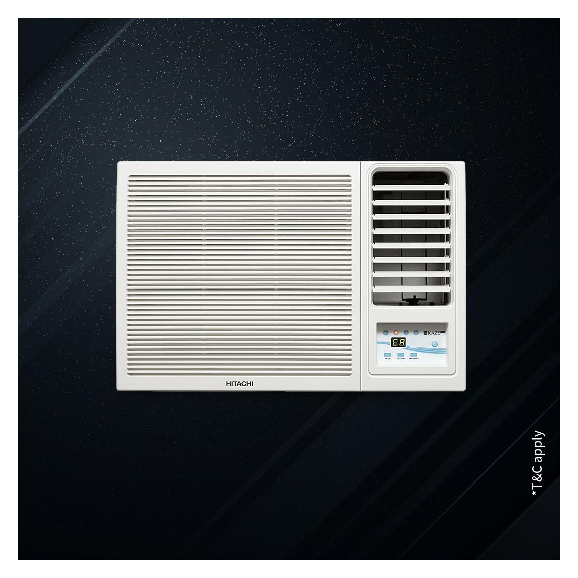 Hitachi 1.5 Ton 3 Star Window AC (100% Copper, Dust Voltas 185V Vertis Topaz 1.5 Ton 5 Star Inverter Window AC (Copper