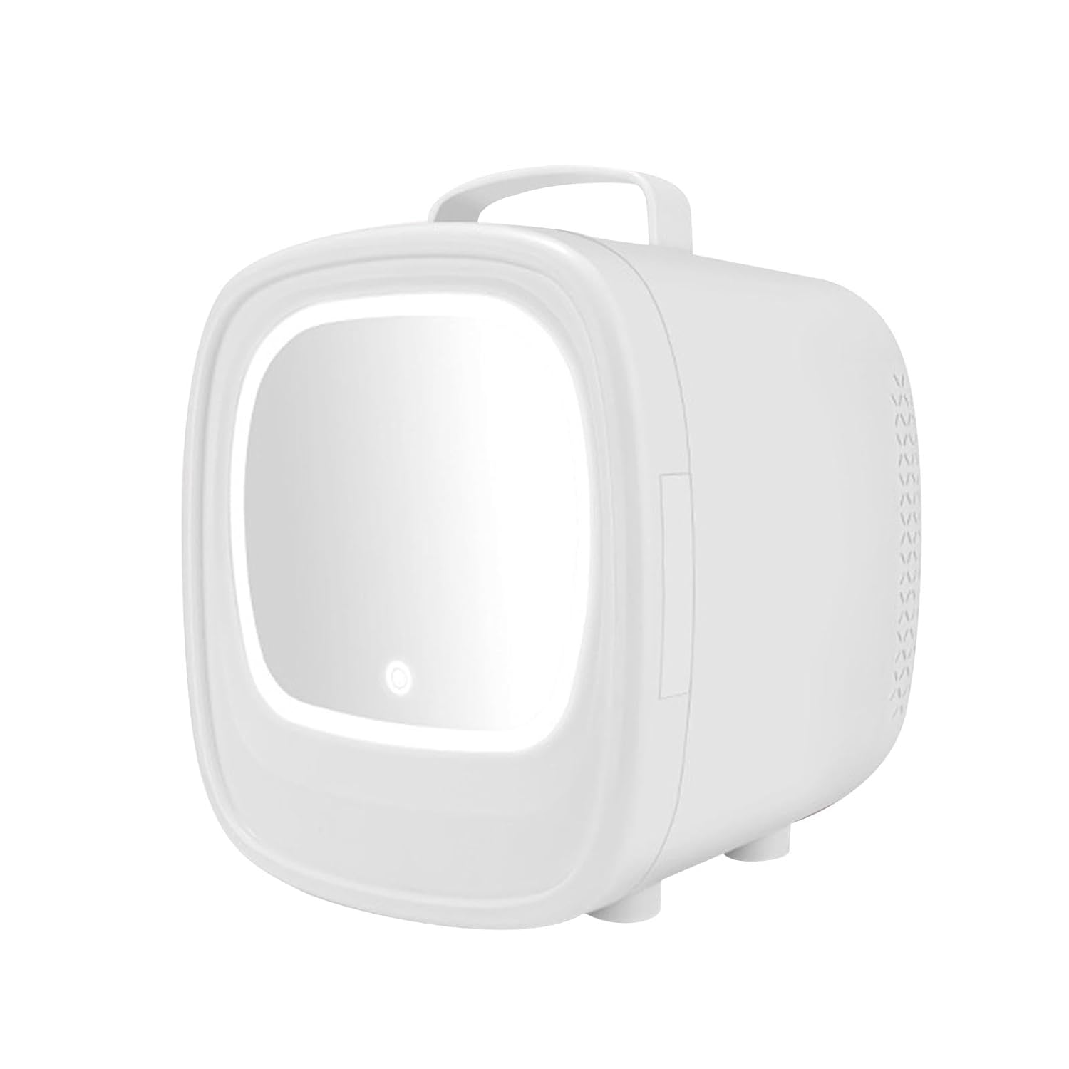 ILSMYSUTRA Skincare Fridge 6L with Led Makeup Mirror Mini Fridge Avira 8 L Mini Fridge Portable Compact Refrigerator (White)