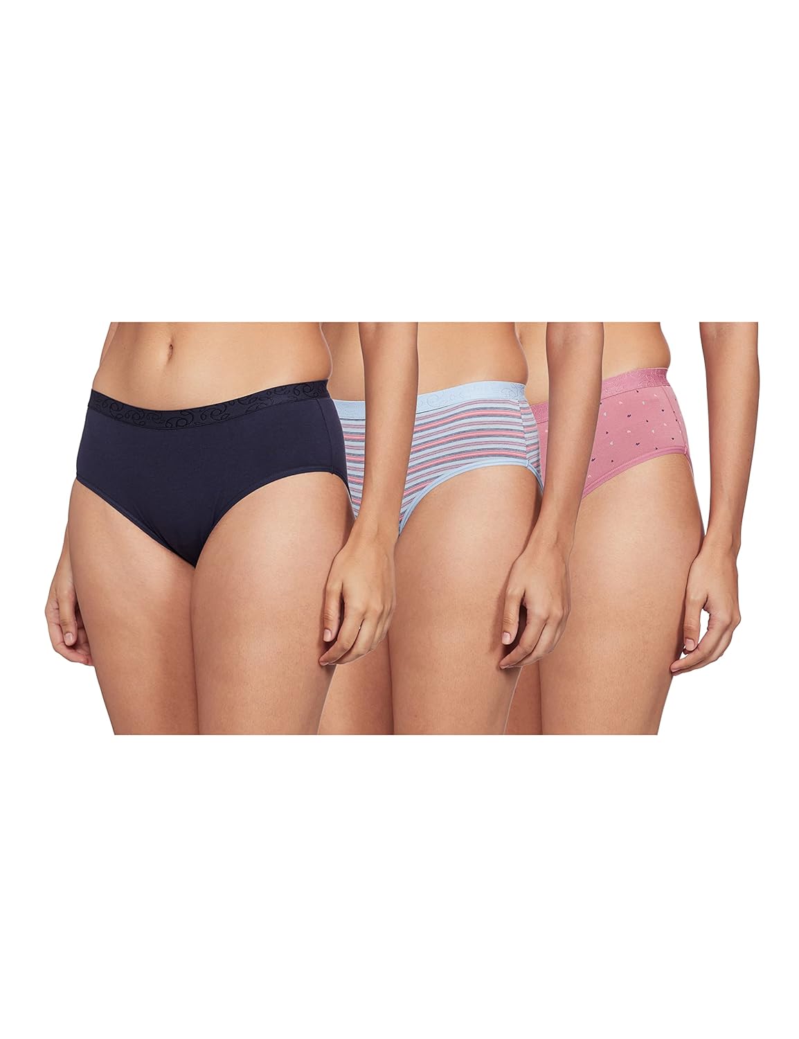 Jockey Women's Cotton Solid Hipster Panties Jockey Women Cotton Hipster Brief (Pack of 3)