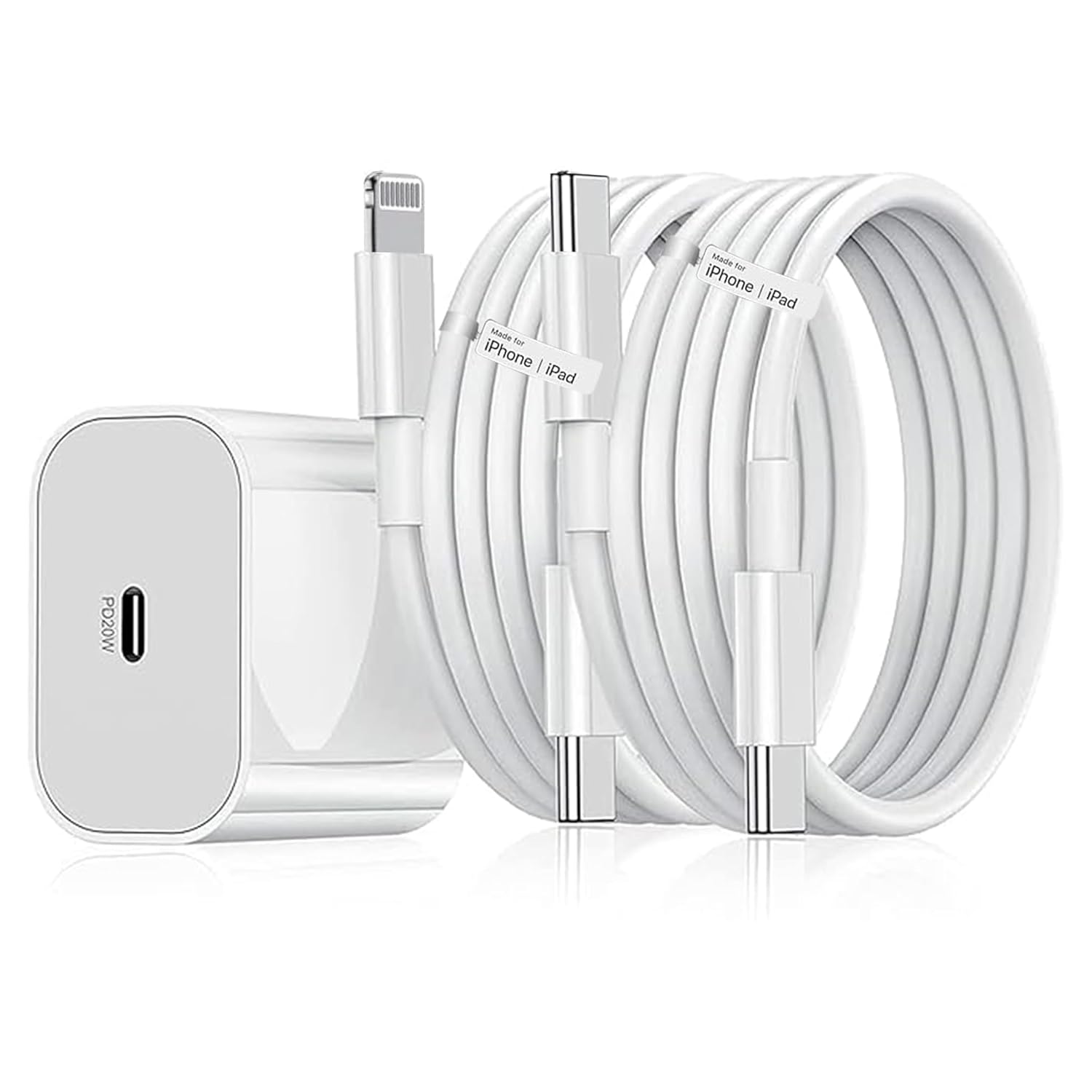 Kratos® 20W Fast Charger for iPhone 16/15/14/13/12/11 Series | 1M Apple 20W USB-C Power Adapter