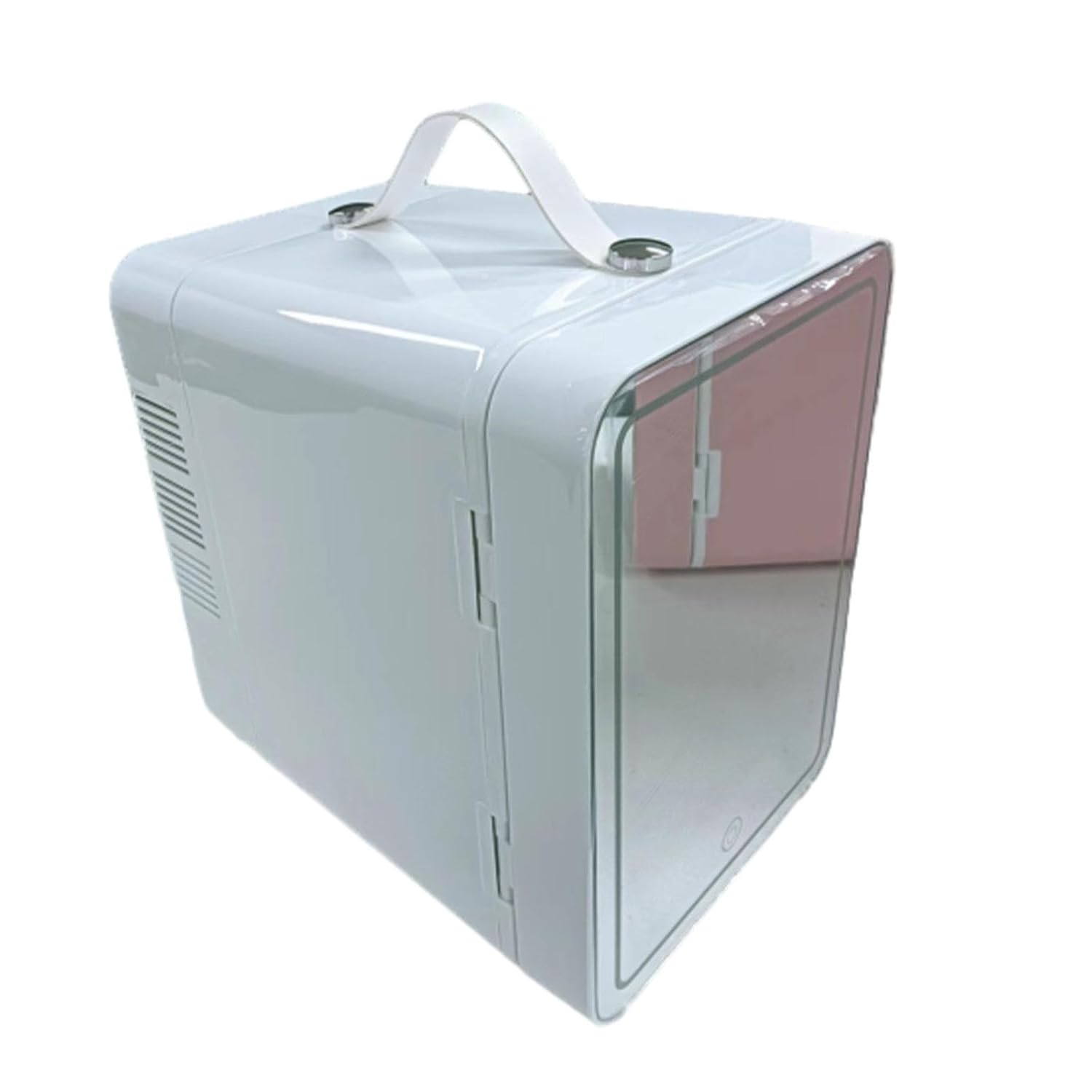 LOOM TREE Skincare Fridge with LED Mirror Small Refrigerator for Avira 8 L Mini Fridge Portable Compact Refrigerator (White)