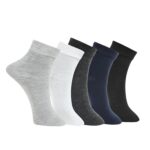 SJeware 12 Pairs Solid Cotton Ankle Length Socks