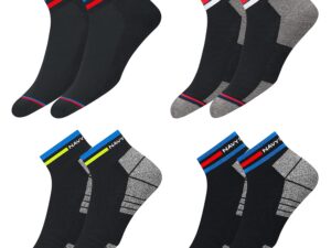 SJeware 12 Pairs Solid Cotton Ankle Length Socks