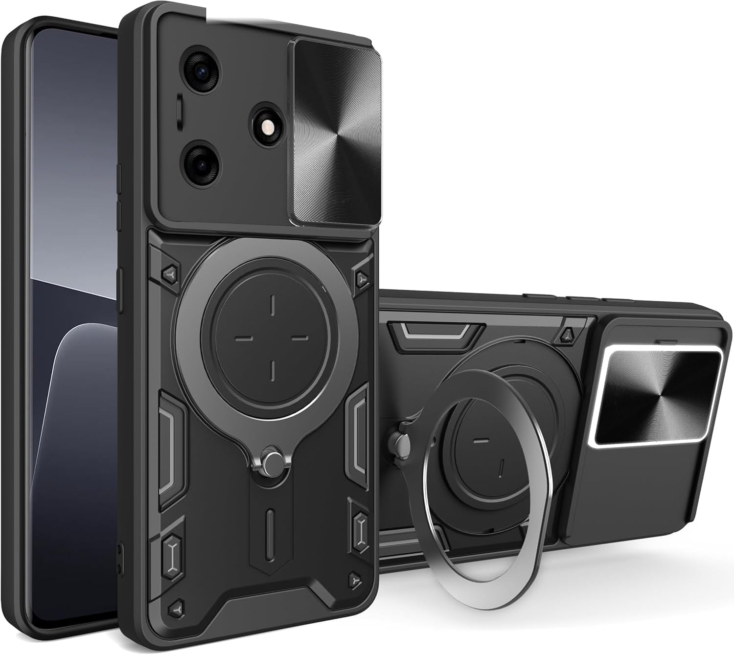 NewLike Back Cover Durable PC Armor with Flexible 360° Rotating 2024)