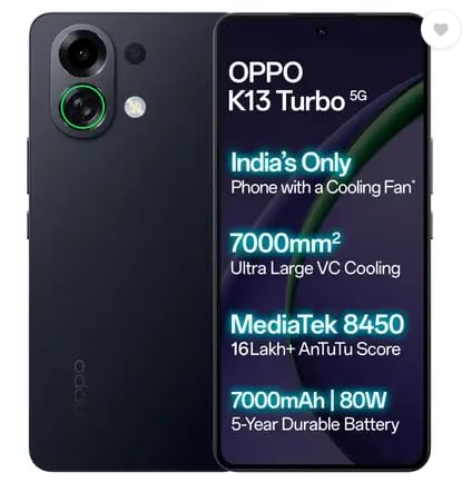 OPPO K13 Turbo 5G, Midnight Maverick (8GB, 256GB) 256GB) — Midnight