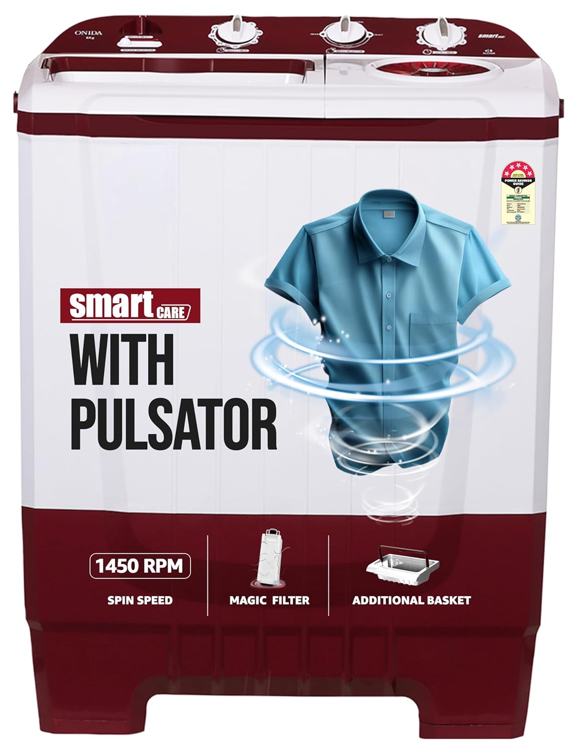 Onida 8 Kg 5 Star Semi-Automatic Top Loading Washing Machine LG 8.5 Kg 5 Star Semi-Automatic Top Load Washing Machine