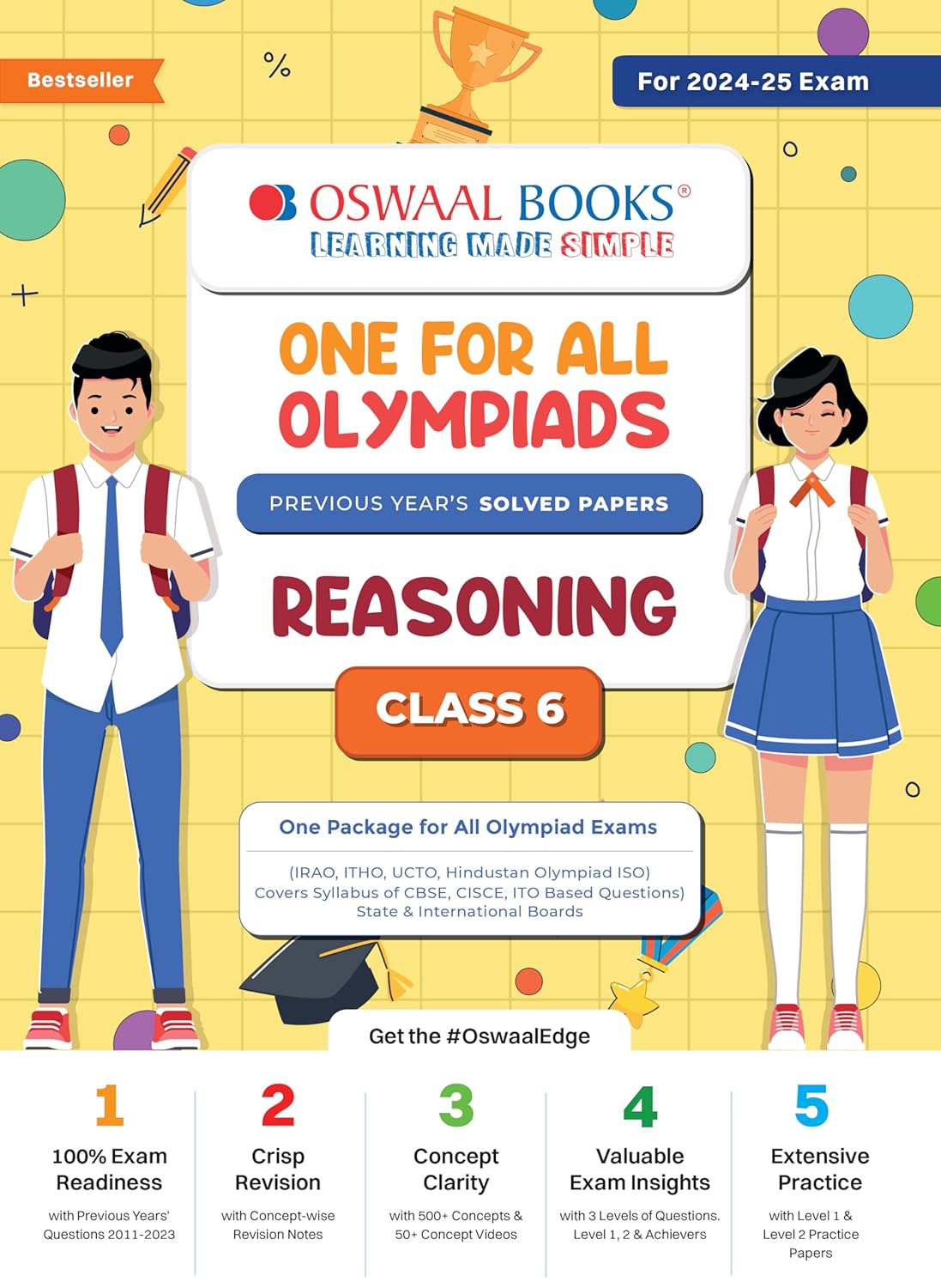 Oswaal One For All Olympiad Class 6 Reasoning | Previous 2024)