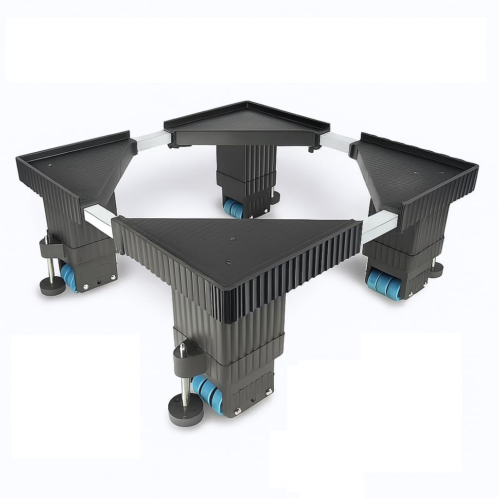 PUREAGLE Good Height Heavy Duty 24 Wheel Adjustable Stand/Trolley Washing LG 8.5 Kg 5 Star Semi-Automatic Top Load Washing Machine