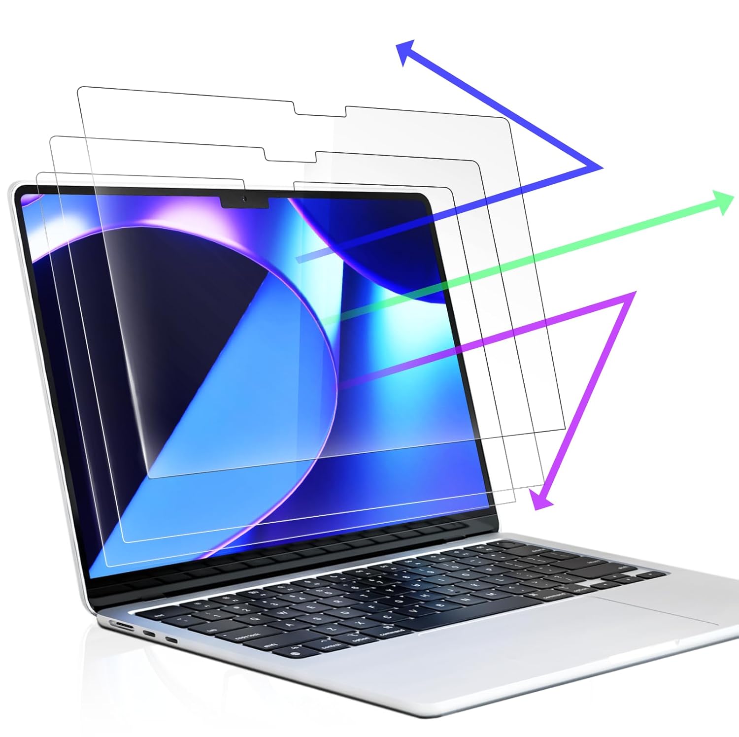 Peslv 3 Pack Anti-Blue Light Screen Protector for MacBook Air Apple 2025 MacBook Air (13-inch