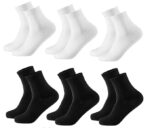 SJeware 12 Pairs Solid Cotton Ankle Length Socks